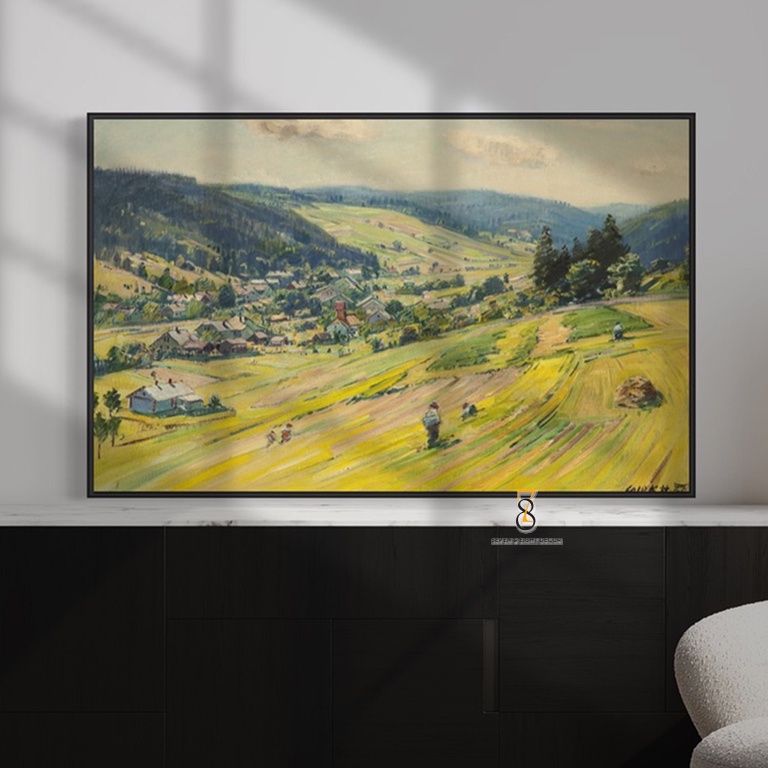 Tranh Canvas | Tranh Danh hoạ Stanisław Lolek  1FHARTI018 | Tranh Đã Căng Khung | Tặng Kèm Đinh Đa Năng 78Decor