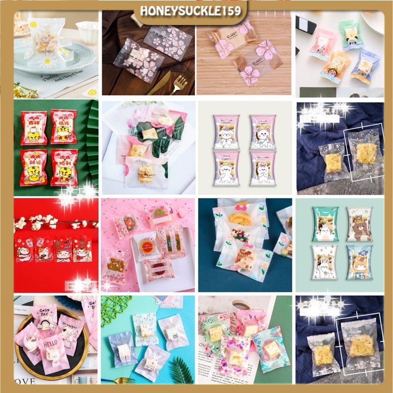 100 Túi Đựng Cookie Bánh Quy, Kẹo 7*10cm