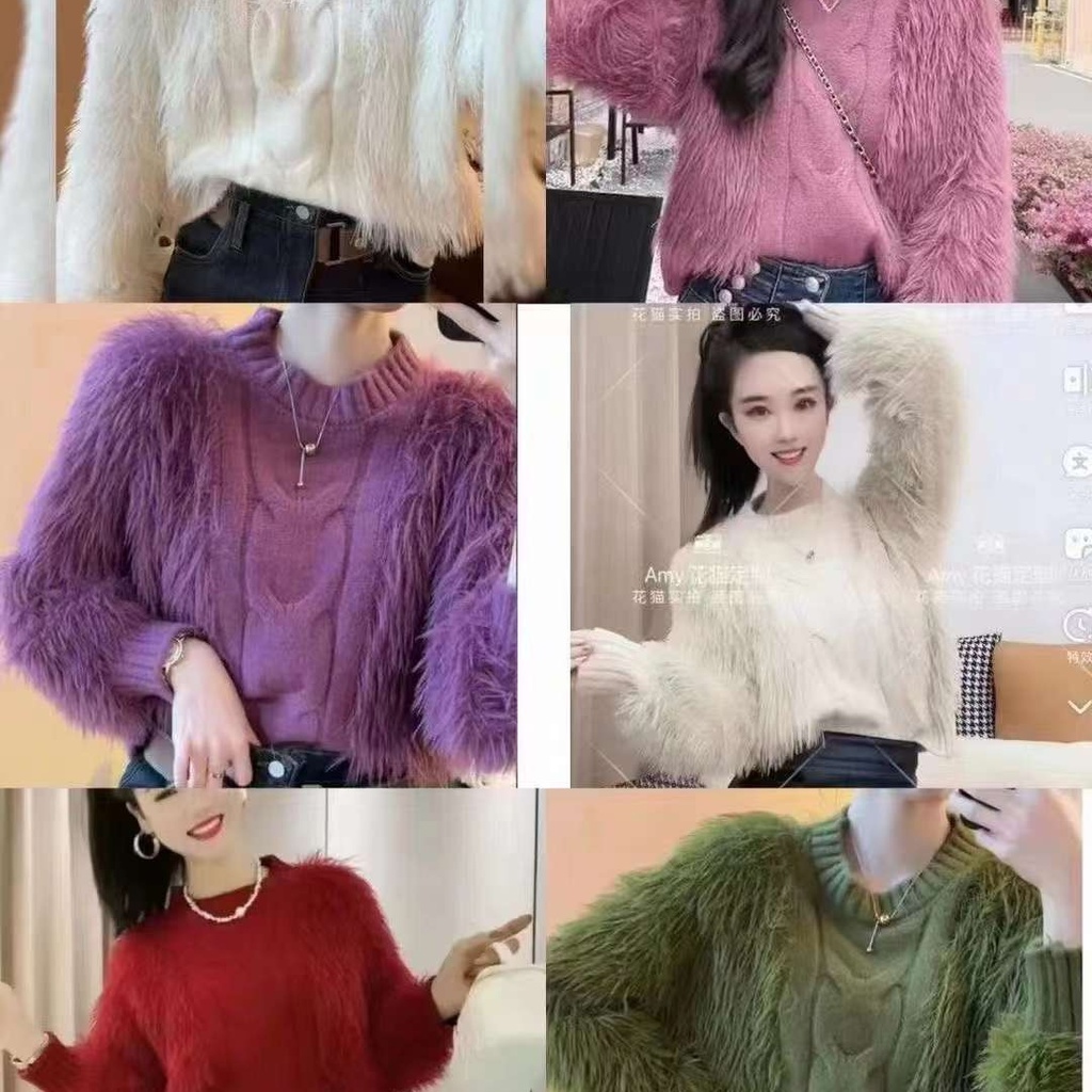 Áo lông hàng QC loại 1, áo len lông thỏ dày mịn hottrend mới nhất