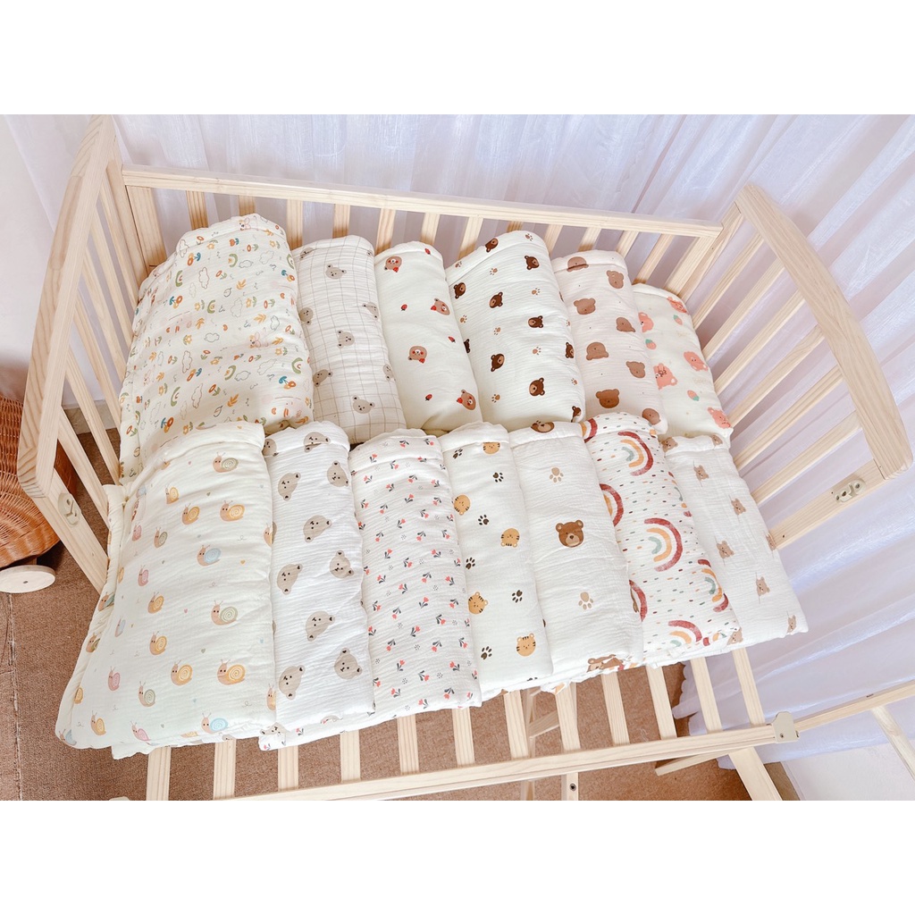 CHĂN TRẦN BÔNG Mulsin BUNNY cho bé kích thước 90cm*110cm