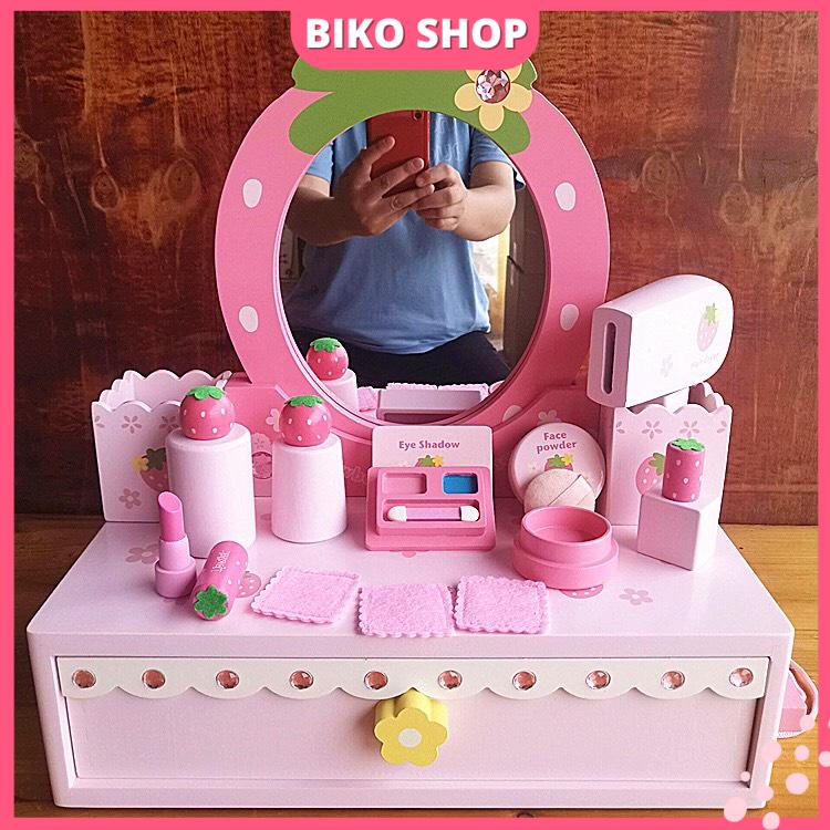 Đồ chơi Bàn trang điểm bệt bằng gỗ cho bé