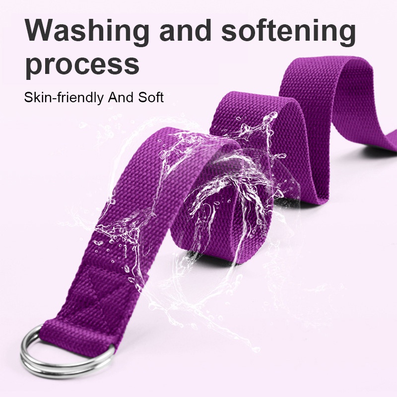 [Siêu Rẻ] Dây tập Yoga Cotton dài 1,8m x 3,8cm, Dây đai tập yoga - Dây đai hỗ trợ kéo giãn chân tay uốn người tập Yoga.