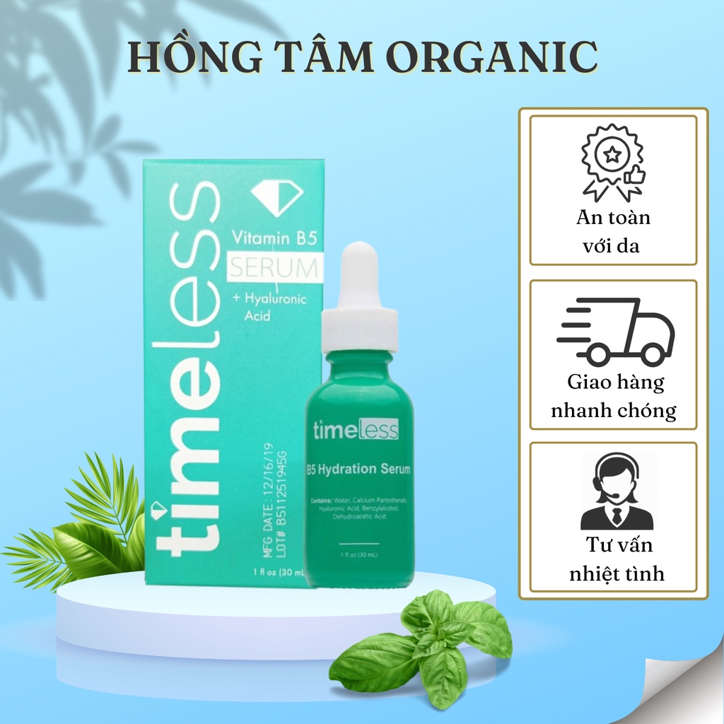 [CHÍNH HÃNG- Hàng cty]Serum Timeless B5 Vitamin B5 + Hyaluronic Acid ( 30mL ) phục hồi dưỡng da