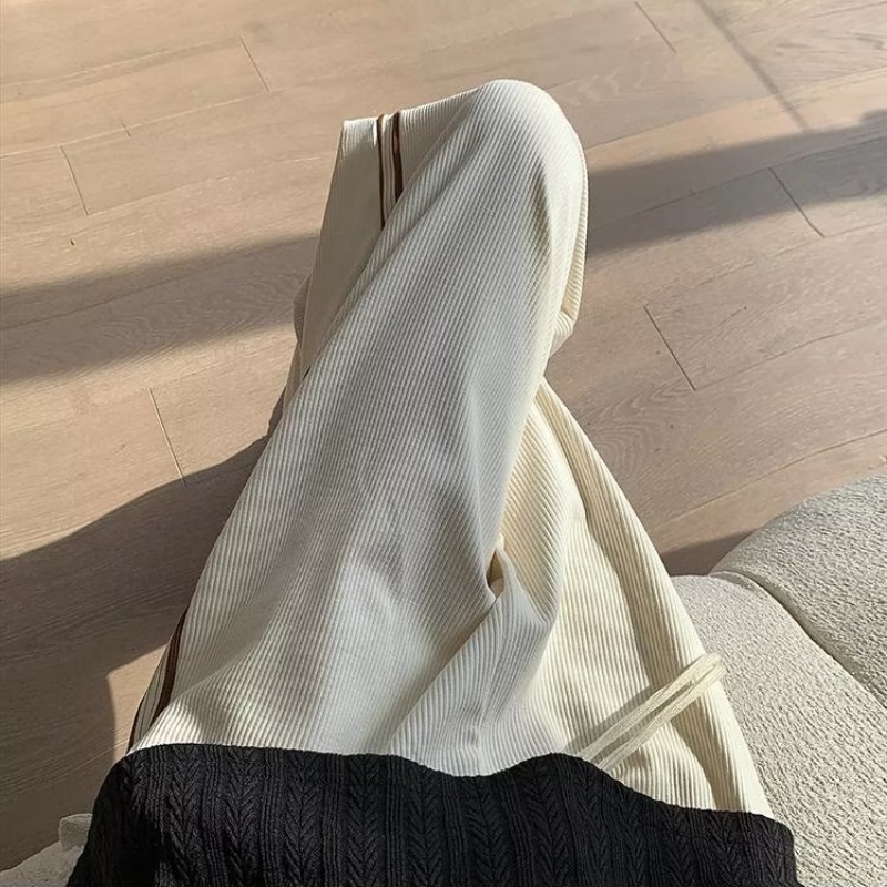 Quần Dài Ống Đứng Phối Sọc Hai Bên Thời Trang Hàn Quốc Cỡ Lớn M-2XL Cho Nam