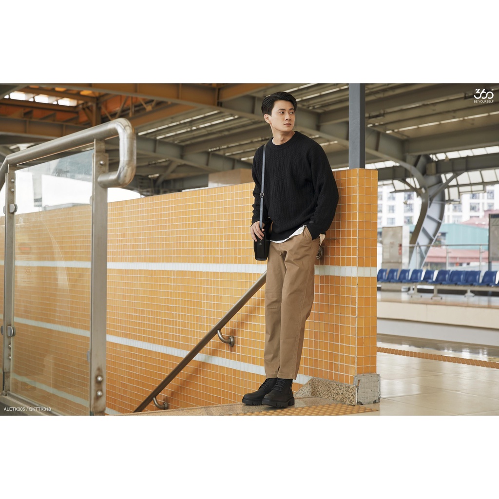 Quần kaki nam dáng tapered thương hiệu 360 Boutique chất liệu dày dặn - QKTTK318