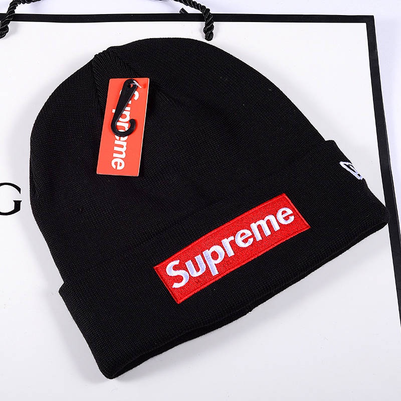 Fashion Brand Sup Knitted Hat Autumn and Winter Men's and Women's Hip Hop Embroidered Wool Hat Outdoor Keep Warm Sports Beanie Hat New Hat 6m2W