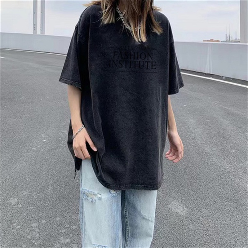 Áo Thun Ba8le88- Tay Ngắn Dáng Rộng In Chữ Thời Trang Đường Phố Chất Lượng Cao