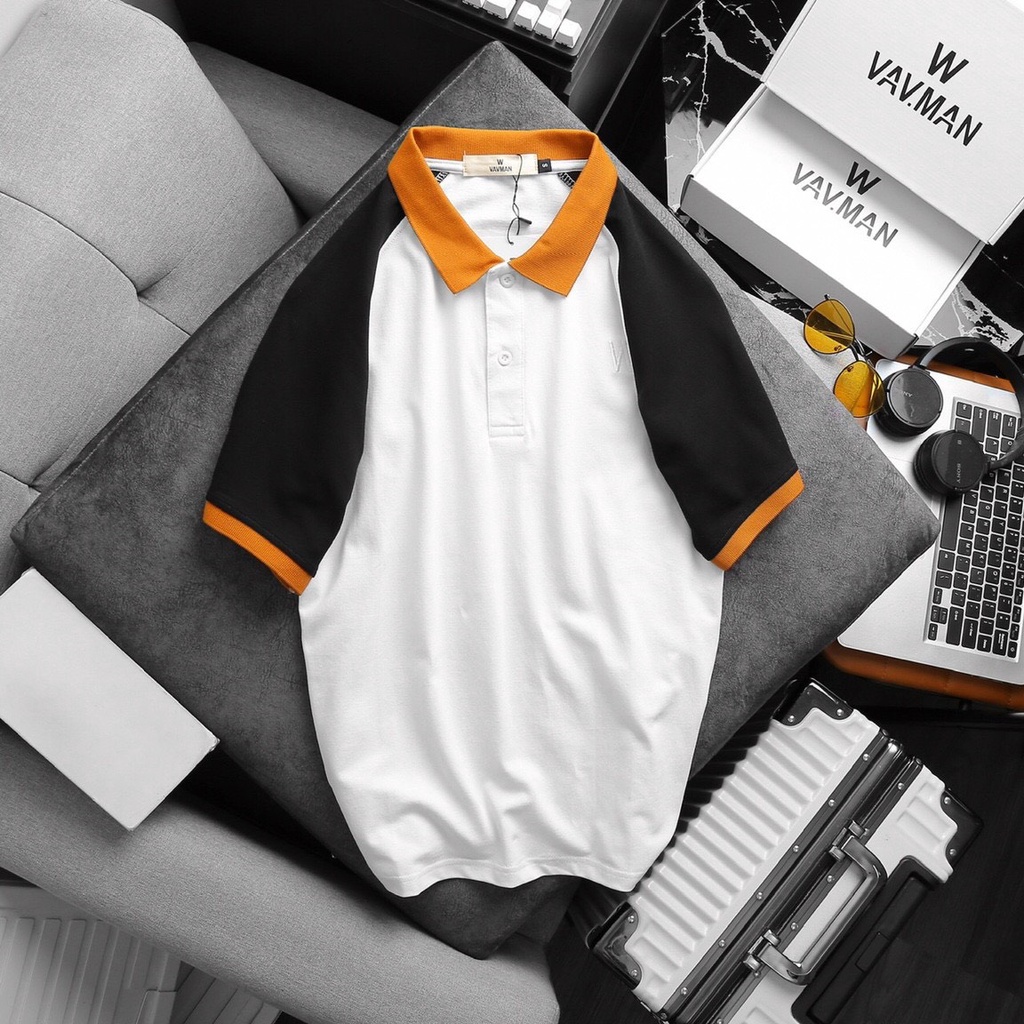 Áo polo nam cổ bẻ phối màu chất vải cá sâu cao cấp hàng VNXK  form dáng sang trọng - thanh lịch V001