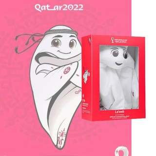 New 2022 Football Qatar Mascot La'eeb Gift Box Stuffed Plush Toy Fans Children Gift