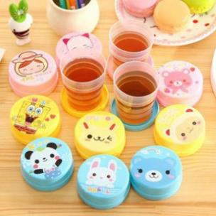 Cốc Nhựa Xếp Gấp Gọn .ly uống nước xếp gọn Ngộ Nghĩnh cho be hình dễ thương ,