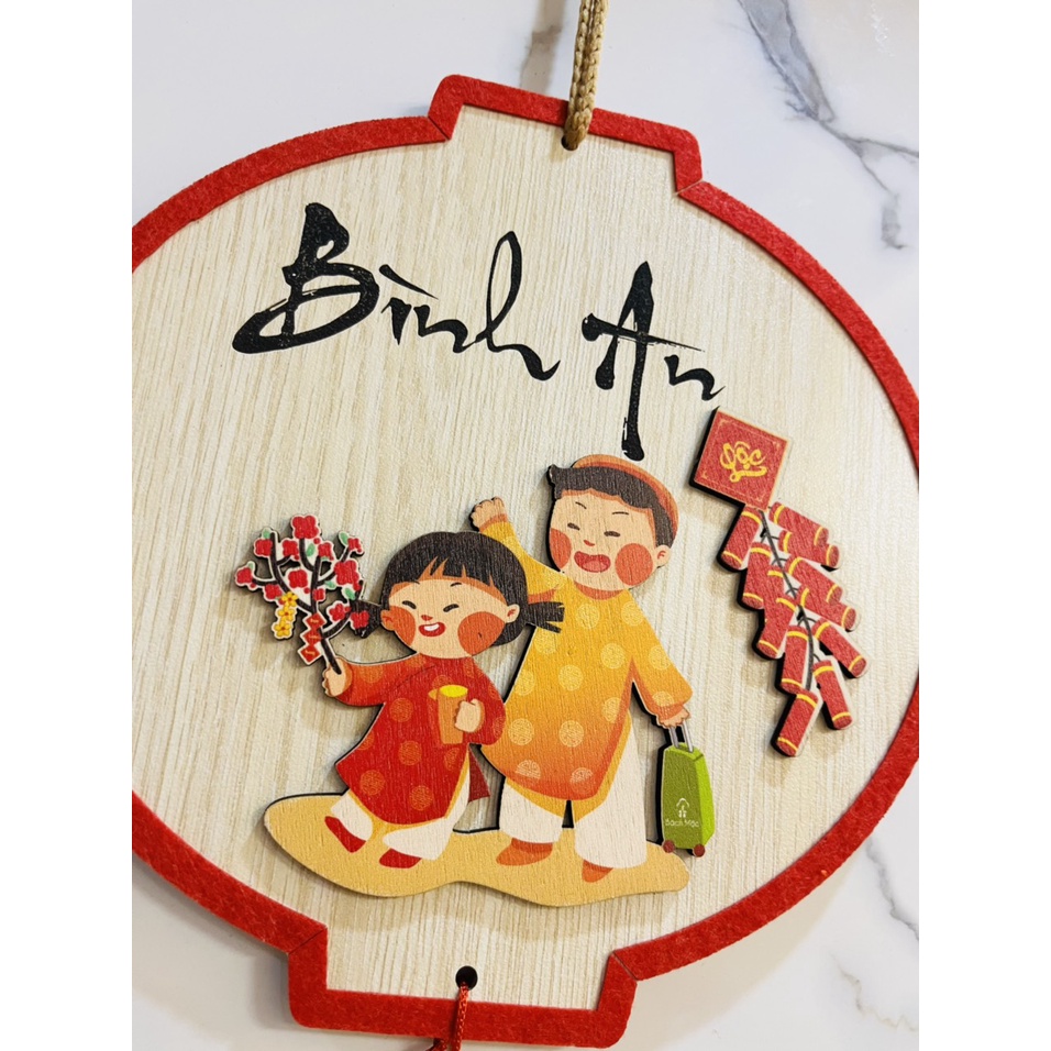 Bảng gỗ xinh xắn trang trí tết, bảng gỗ decor trang trí treo tường