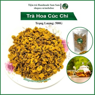 Trà hoa cúc chi 500g, cúc vàng nụ bé sạch sấy lạnh, cúc tiến vua giúp an thần của tiệm trà samsam