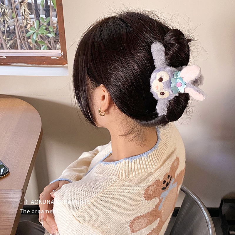 Kẹp Tóc Hình Cá Mập Phủ Lông Dễ Thương Thời Trang Mùa Đông Cho Nữ