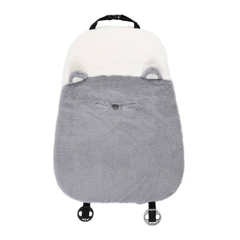 Đệm Lót Ghế Ngồi Xe Hơi Hình Bàn Chân Mèo Bằng Nhung Form Chung Cho Các Dòng Xe