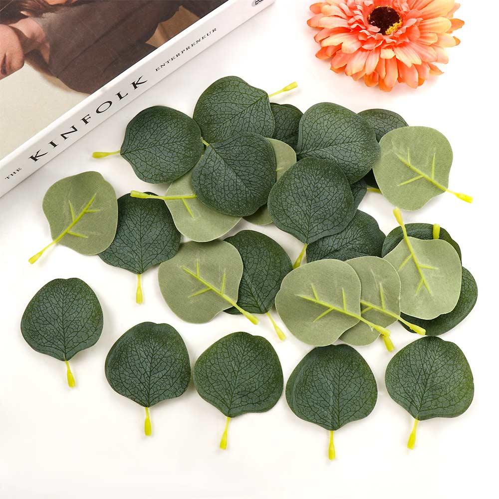 IVORY Nhánh Lá Bạch Đàn Nhân Tạo Trang Trí Tiệc Cưới DIY