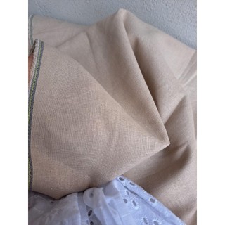 Vải linen bột màu be