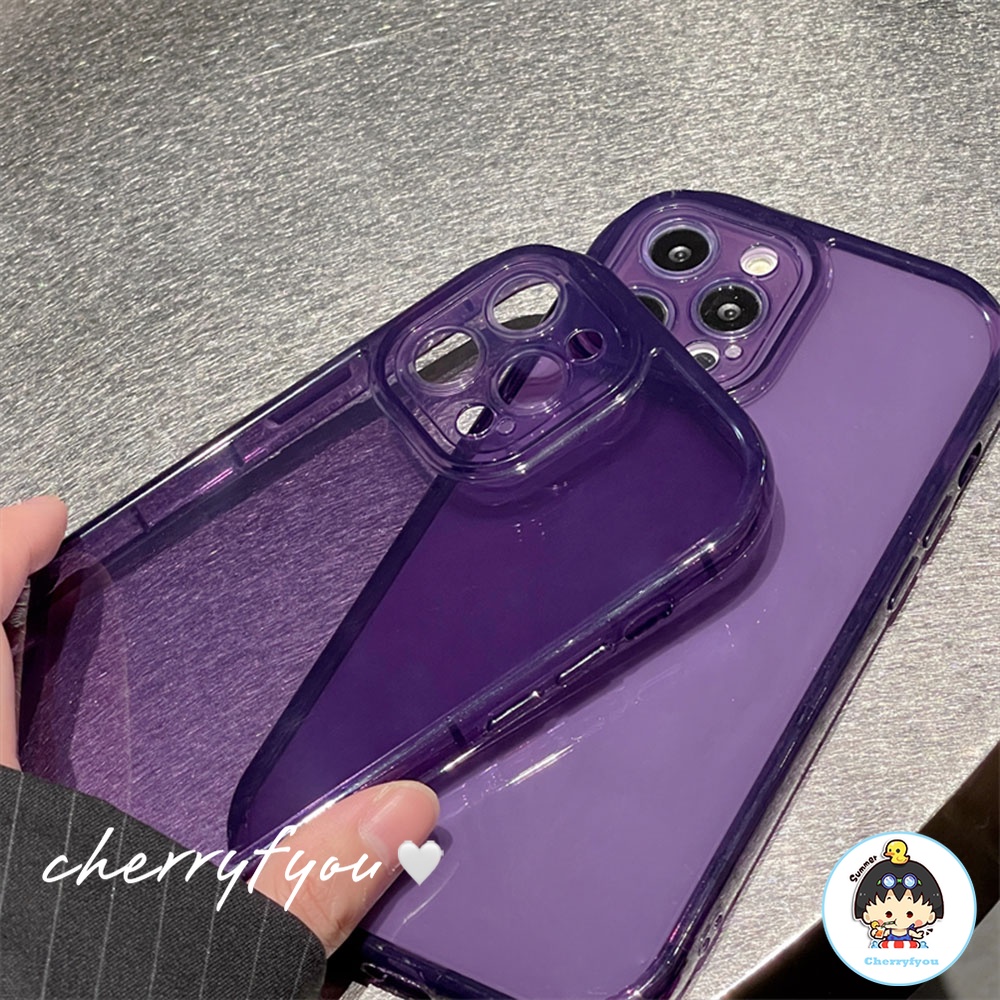 Ốp Điện Thoại TPU Mềm Trong Suốt Màu Trơn Chống Sốc Cho IPhone 14 13 12 11 Pro Max X XR 8 7 Plus