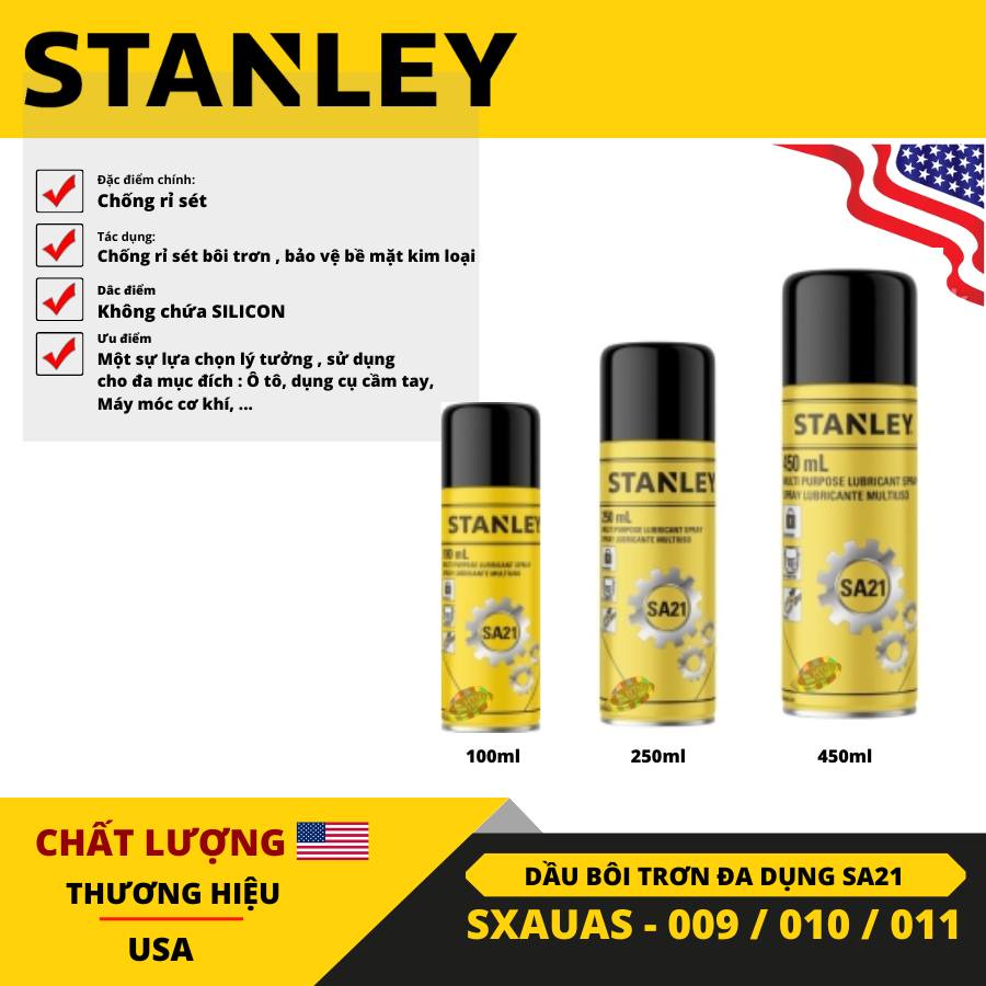 Bình Xịt Chống Rỉ STANLEY chính hãng , Bình Xịt Bôi Trơn, Xịt Chống Rỉ Sét RP7