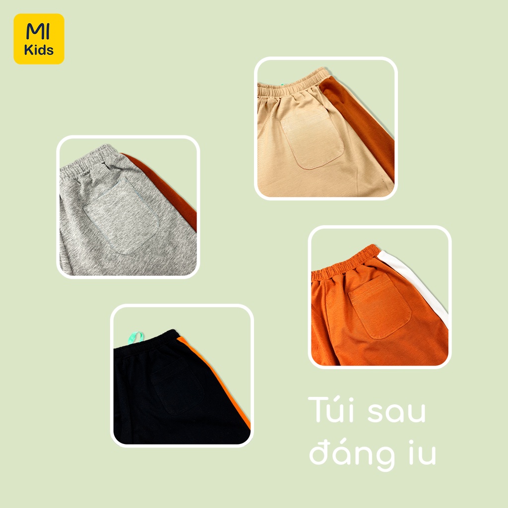 Quần short bé trai In Chữ Nice Place phong cách, Thun Cotton Mềm mịn thoáng mát Cho Bé đến 55Kg mặc nhà đi học đi chơi