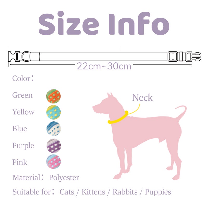 HamshMoc Vòng Cổ Nhẹ Mềm Mại Thoải Mái Bền Bỉ Có Chuông Và Nơ Dễ Thương Có Thể Điều Chỉnh Cho Thú Cưng / Mèo / Thỏ