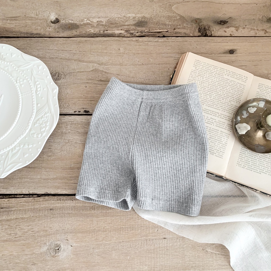 Quần Short Thể Thao Bằng Cotton Màu Trơn In Họa Tiết Kẻ Sọc Thời Trang Dành Cho Bé Trai Gái 0-2 Tuổi