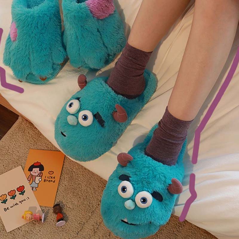 Dép Bông Đi Trong Nhà Hình Bàn Chân Hoạt Hình Cho Nam Nữ