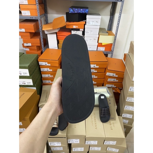 ✨FREESHIP✨Dép lê Burberr quai ngang hàng xuất khẩu_Dép BBR Nam cao su non đúc nhập khẩu New