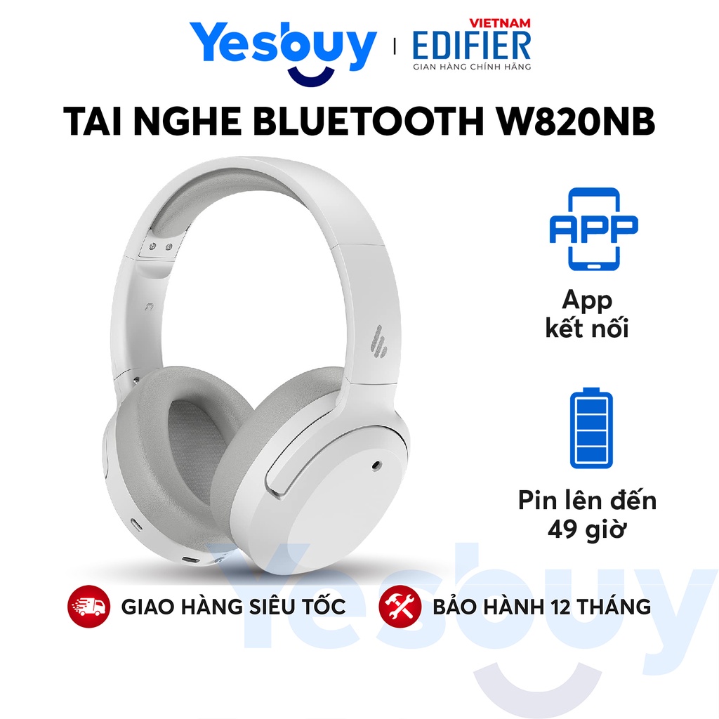 Tai nghe bluetooth 5.0 EDIFIER W820NB Over-ear HI-RES Thời lượng pin lên đến 49 giờ - Chống ồn chủ động