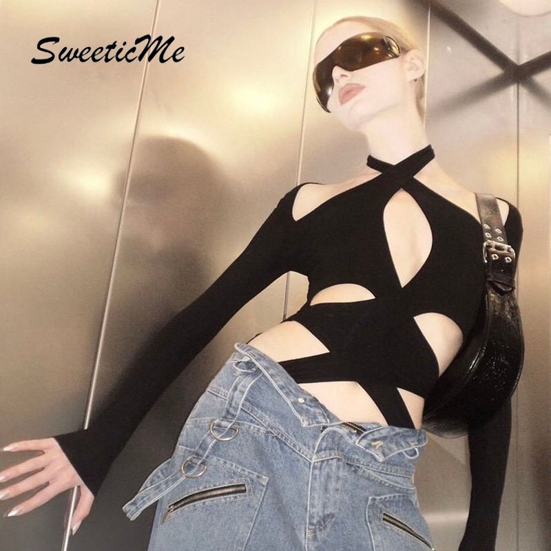 Áo liền quần Tay Dài Dáng Ôm Màu Trơn Thời Trang Quyến Rũ Cho Nữ