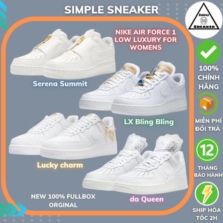 Giày AF1 Nữ Nike Air Force 1 Chính Hãng 🔴SIMPLE SNEAKER🔴Top 4 Đôi AF1 Luxury Màu Trắng [DM5036-100 CZ8101-100 DD1525-100