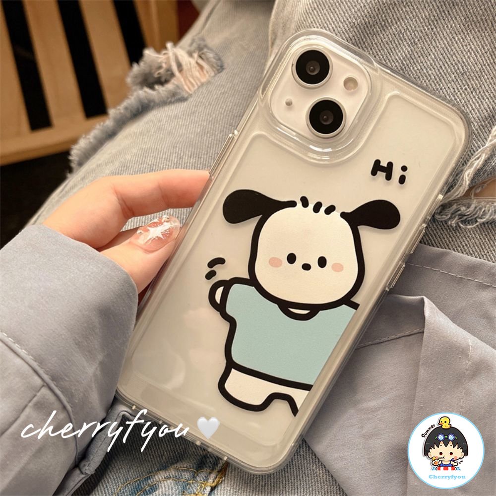 Cho IPhone 14 Pro Max Ốp Điện Thoại TPU Mềm Trong Suốt Siêu Mỏng Họa Tiết Chú Cún Hoạt Hình Cho IPhone 14 13 12 11 Pro Max XS XR 8 7 Plus