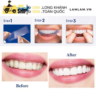 Miếng dán trắng răng Crest 3D White Express