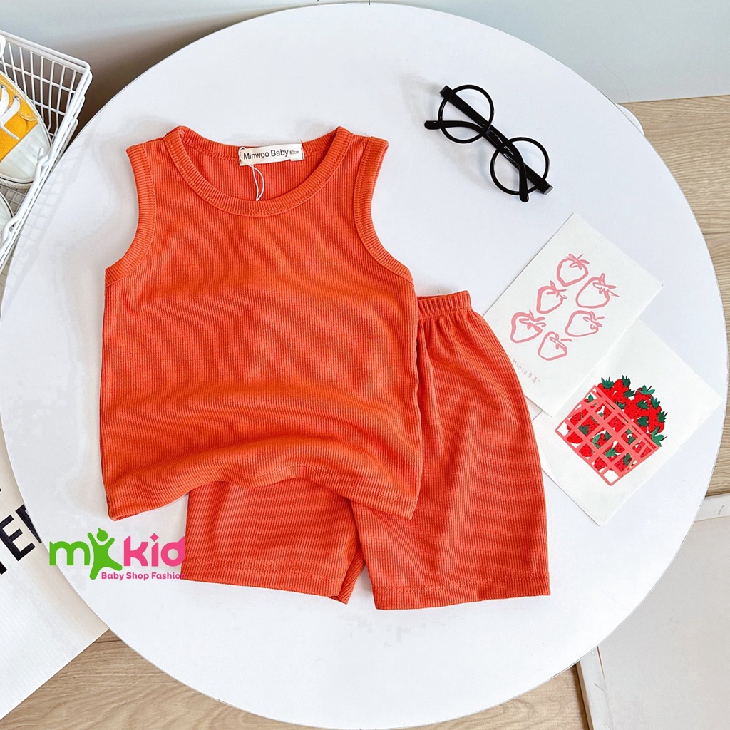 Bộ Ba Lỗ Cho Bé Trai Bé Gái 6-28KG Chất Len Tăm Cao Cấp Co Giãn Và THấm Hút Mồ Hôi Tốt