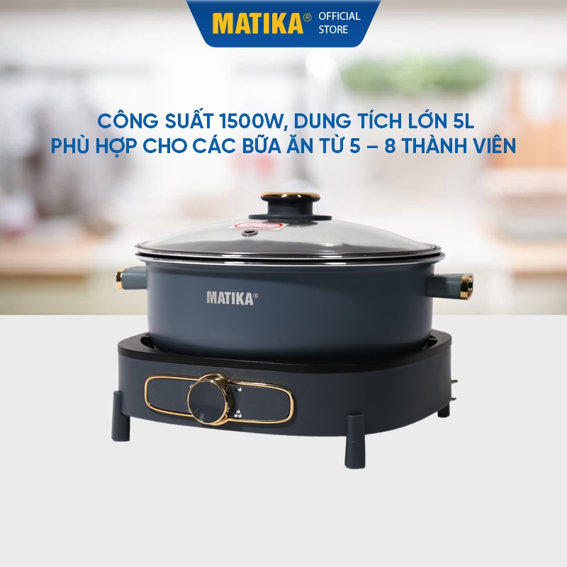 Nồi Lẩu Nướng Đa Năng 3in1 MATIKA MTK-9055 Dung Tích 5L