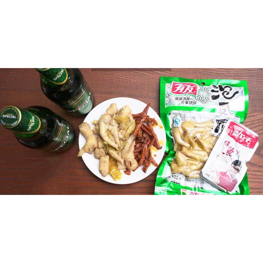 Chân Gà Cay Yuyu 220g ăn vặt cực ngon - vuanuongtrunghoa