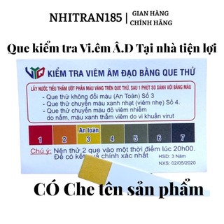 Que thử Viêm phu khoa viêm âm đạo Tại nhà chính xác tiện lợi