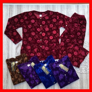 Bộ nhung hoa cho bà mặc thu đông set đồ bộ trung niên cho mẹ dày đẹp rộng rãi bộ quần áo bà ba nhung