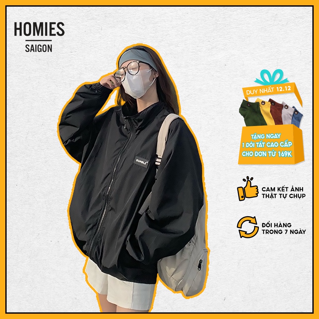 Áo Khoác Dù 2 Lớp Nam Nữ Unisex Tag Nhựa DUMBLE - Homies Saigon