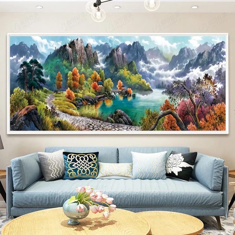 Tranh thêu chữ thập - Tuyệt Tình Cốc (195*79cm)