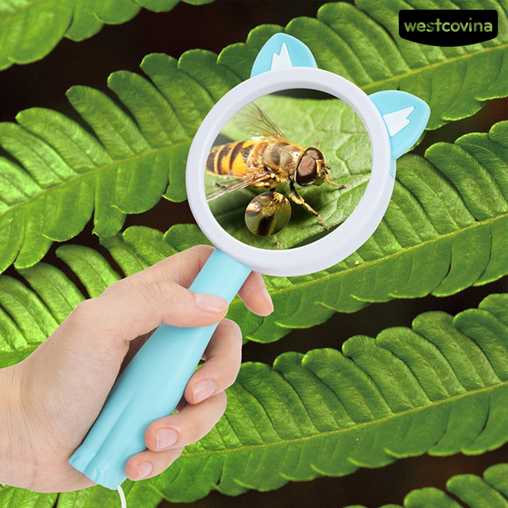 [WEST]⚘Kính Lúp Phóng Đại 5X 10X Hình Động Vật Hoạt Hình Sáng Tạo Tiện Dụng Mang Theo Cho Bé