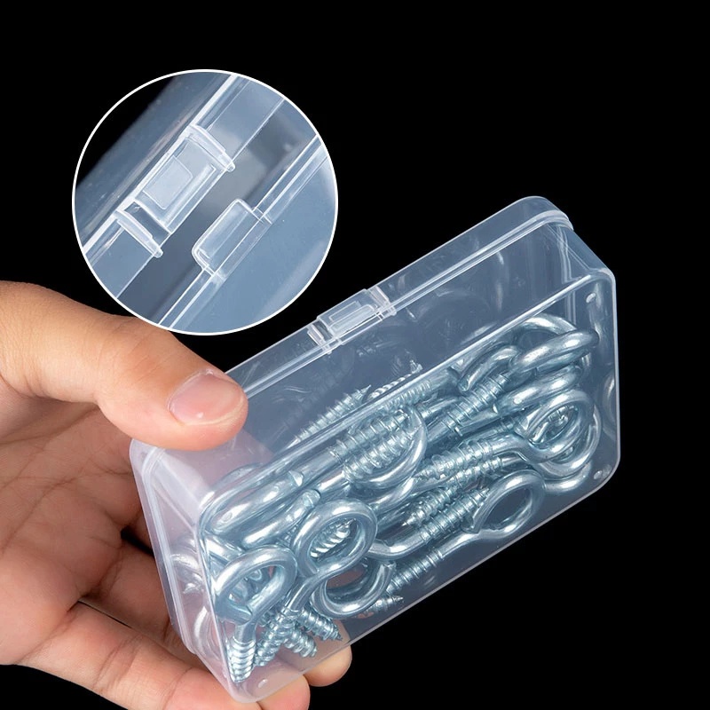 Set 6 Hộp Nhựa Mini Trong Suốt Đựng Trang Sức Ốp