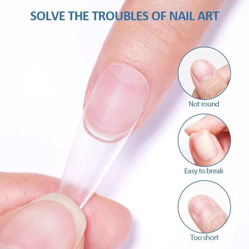 UR SUGAR Bộ 120 Móng Tay Giả Dạng Nhấn Bán Nguyệt Che Phủ Toàn Diện Chuyên Dụng Cho Salon