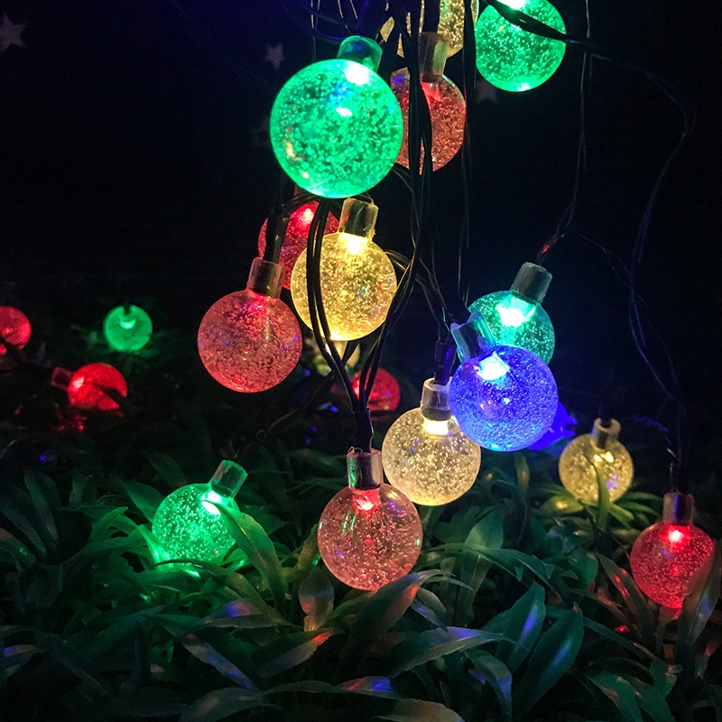 Đèn Nháy Bi Bọt cherry ball vàng ấm dây đen dài 6m 9m, dây đèn Bi Bọt trang trí Tết decor nhà cửa chuẩn