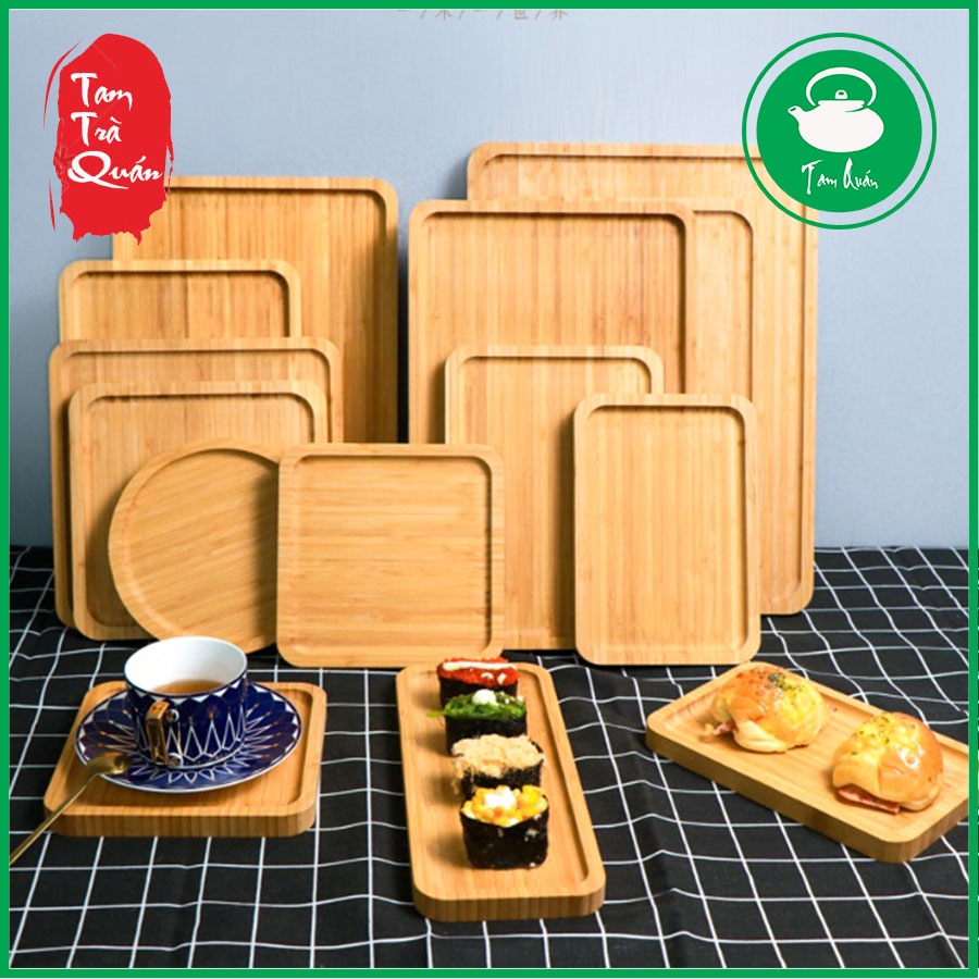 Khay trà gỗ tre tự nhiên nhiều kích cỡ