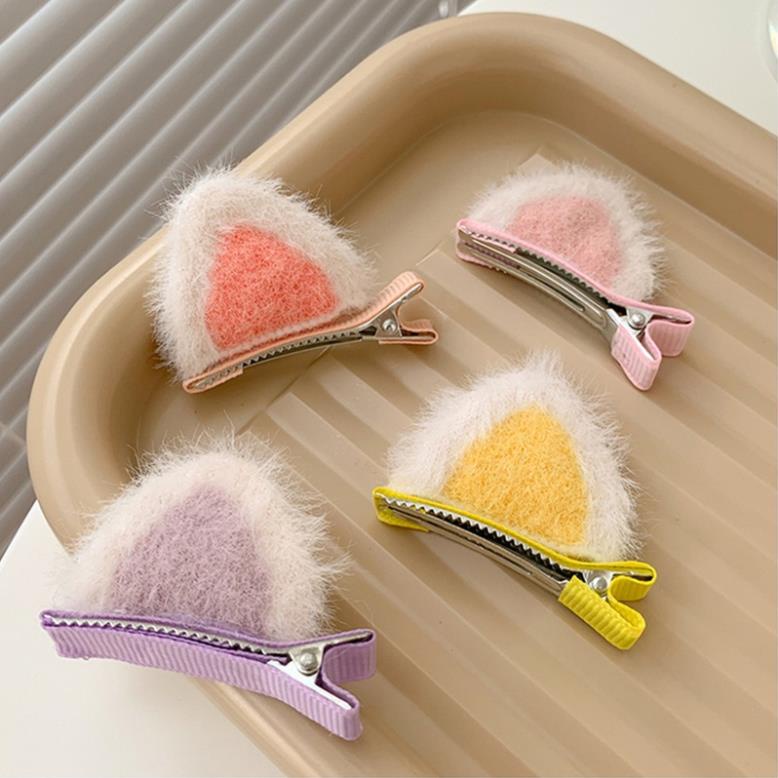 Set 2 Kẹp Tóc Tai Mèo 3D Dễ Thương Cho Bé Gái