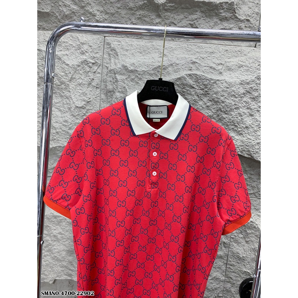 Áo Polo GC Nam Nữ Dập Họa Tiết Cao Cấp - Áo Polo GC Nam Nữ Đỏ Tươi Siêu Đẹp