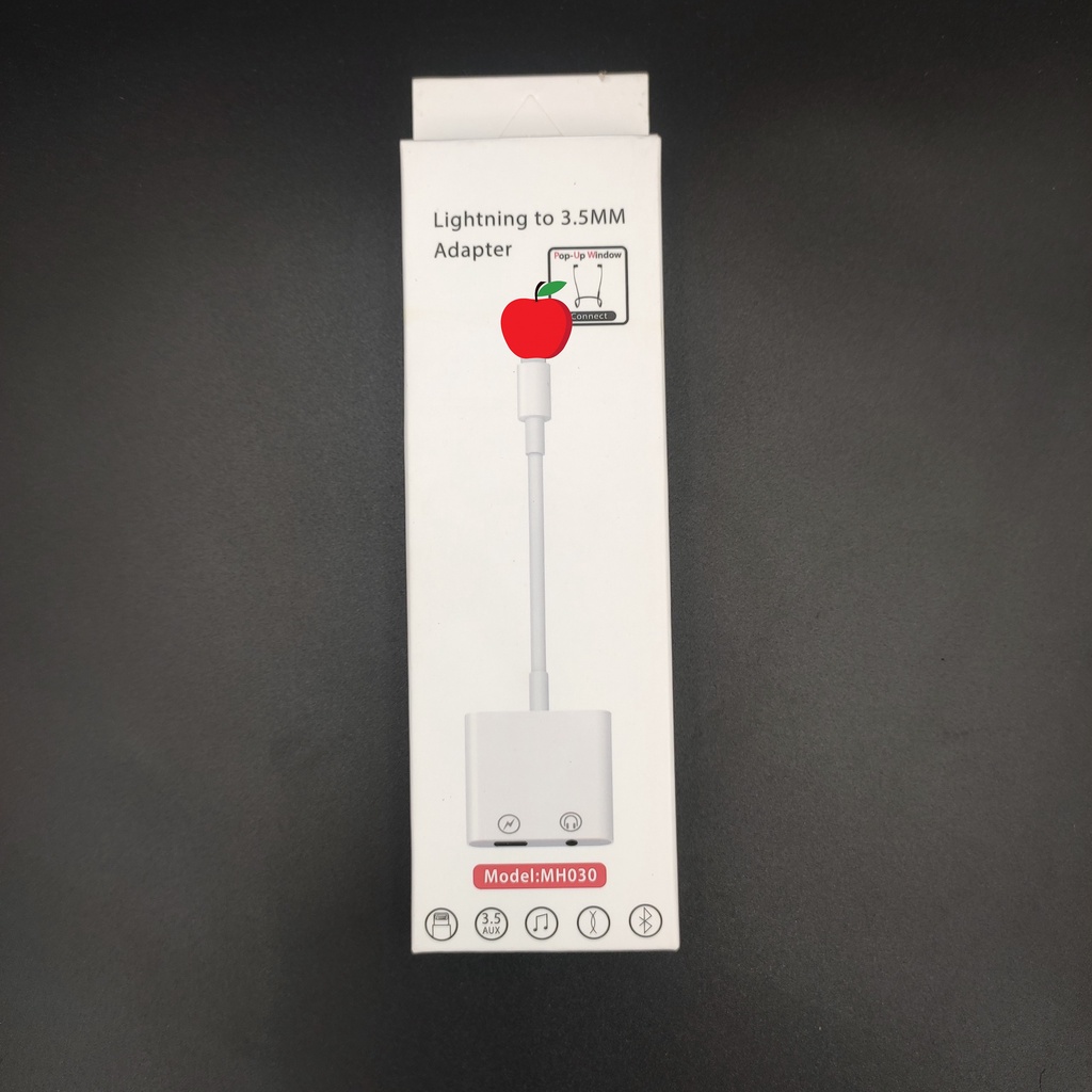 Jack chia cổng ip,Chuyển Đổi sang đầu tròn 3.5mm vừa nghe nhạc Và Sạc Cho IP 6 đến 14Promax