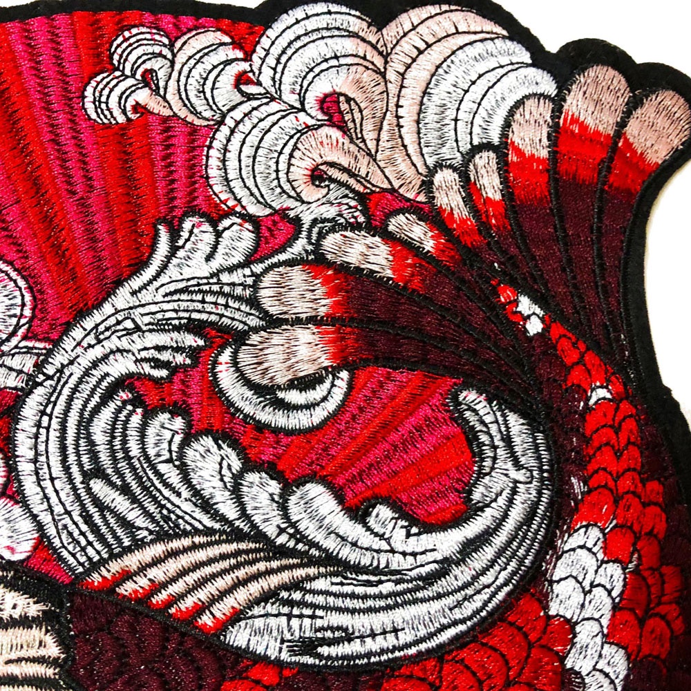 1 Sticker Ủi Thêu Hình Cá May Mắn 27 * 27CM
