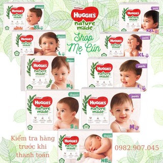 ☘️ Tã quần/ dán Huggies Nature Made NB60/S82/M64/L54/XL44 M58/L44/XL38/XXL26 ☘️