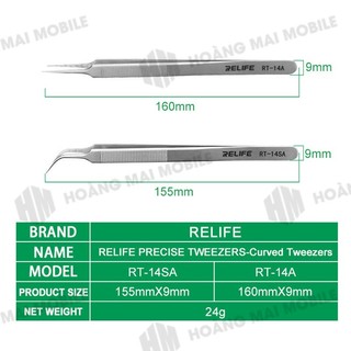 Panh nhíp dùng kẹp nối dây, gắp linh kiện RELIFE RT-14SA